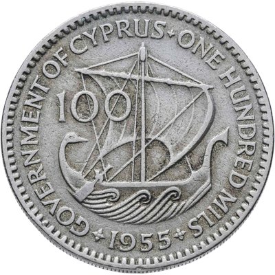 купить Кипр 100 милей (mils) 1955