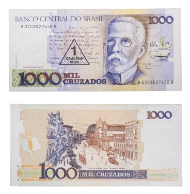 купить Бразилия 1000 крузейро 1987-1988