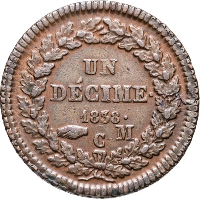 купить Монако 10 сантимов 1838