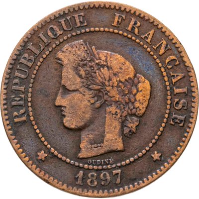 купить Франция 5 сантимов 1897