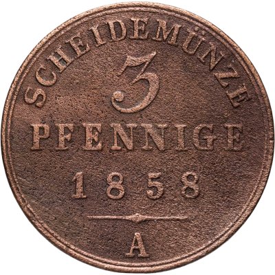купить Германия, Мекленбург-Шверин 3 пфеннига 1858 "A"