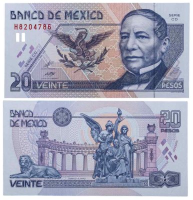 купить Мексика 20 песо 1999