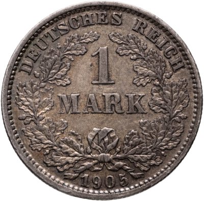 купить Германия 1 марка 1905, знак монетного двора: "E" - Мульденхюттен