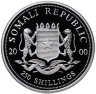 Купить Сомали 250 шиллингов 2000 "Африканская фауна: носорог"