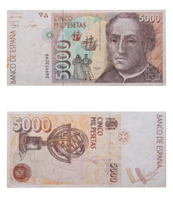 купить Испания 5000 песет 1992 год (Pick 165)