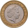 Купить Великобритания 2 фунта (pounds) 2006 "200 лет со дня рождения Изамбарда Кингдома Брюнеля - станция Паддингтон"