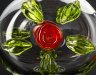 Купить Штоф с рельефным декором и стопки в виде чашечек, автор Черняк Франц Андреевич, стекло, гутная техника, налепы, Львовская керамико-скульптурная фабрика (ЛКСФ), СССР, 1960-1980 гг.