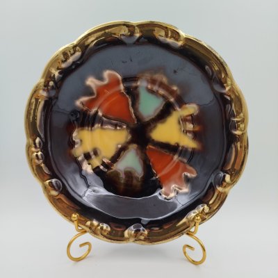 купить Блюдо (фрутовница), фаянс, поливы, золочение, Германия, 1960-1980 гг.