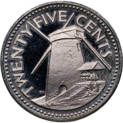 купить Барбадос 25 центов (cents) 1974