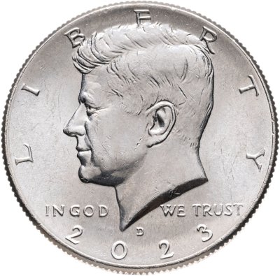 купить США 50 центов (1/2 доллара, half dollar) 2023 D "Kennedy Half Dollar (Кеннеди)"