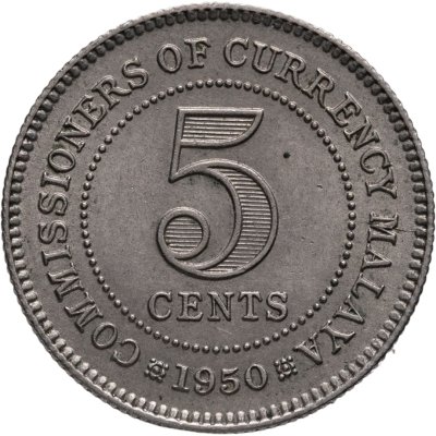 купить Малайя 5 центов (cents) 1950