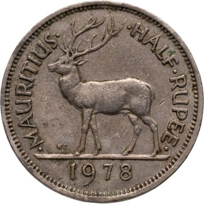 купить Маврикий Британский 1/2 рупии 1978 Елизавета II