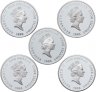 Купить Острова Кука набор 1 доллар 2008 Proof «Самолёты Антонова позолота» из 5 монет в футляре с сертификатом