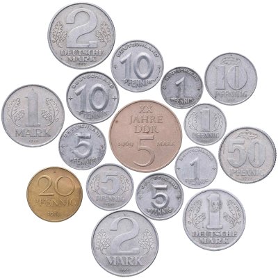 купить Германия (ГДР), набор из 16 монет 1949-1984 годов