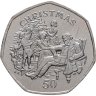 Купить Остров Мэн 50 пенсов (pence) 1999 Рождество