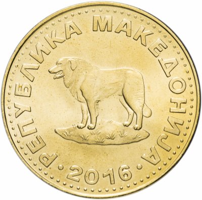 купить Македония 1 динар 2016 Собака