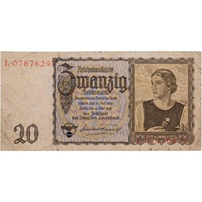 купить Германия, Третий рейх 20 рейхсмарок (reichsmark) 1939