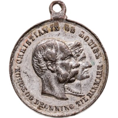 купить Дания медаль жетон "В честь серебряной свадьбы Кристиана IX и Луизы Гессен-Кассельской" 1863-1888