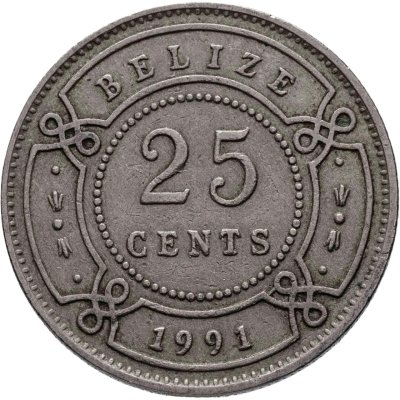 купить Белиз 25 центов (cents) 1991