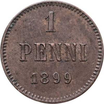 купить 1 пенни 1899, монета для Финляндии