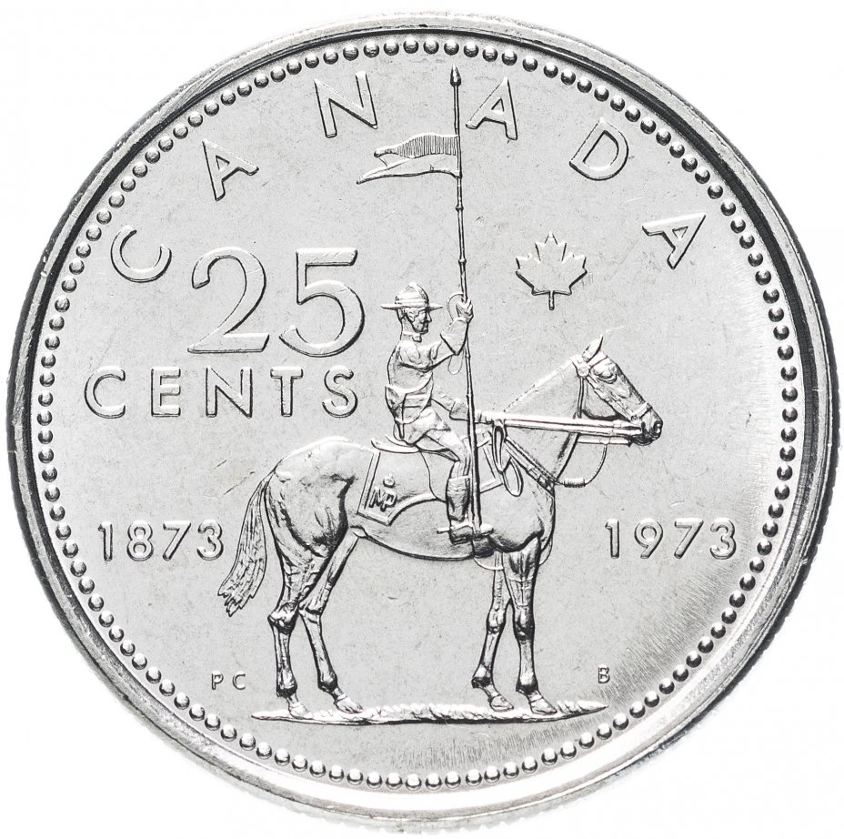 купить Канада 25 центов (cents) 1973 "100 лет конной полиции Канады"