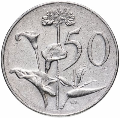 купить ЮАР 50 центов (cents) 1966 Надпись на английском языке - "SOUTH AFRICA"