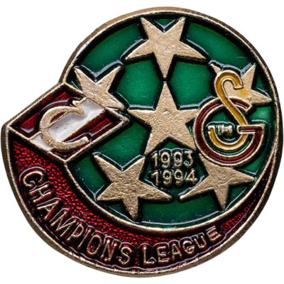 купить Значок Спартак Москва - Галатасарай Турция Лига Чемпионов по футболу 1993 - 1994 (Разновидность случайная )