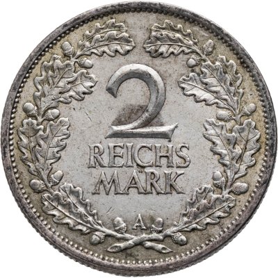 купить Германия 2 рейхсмарки (reichsmark) 1926, знак монетного двора "A" — Берлин