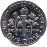 Купить США 1 дайм (10 центов, one dime) 1975 S "Roosevelt Dime" в слабе DNC PF69