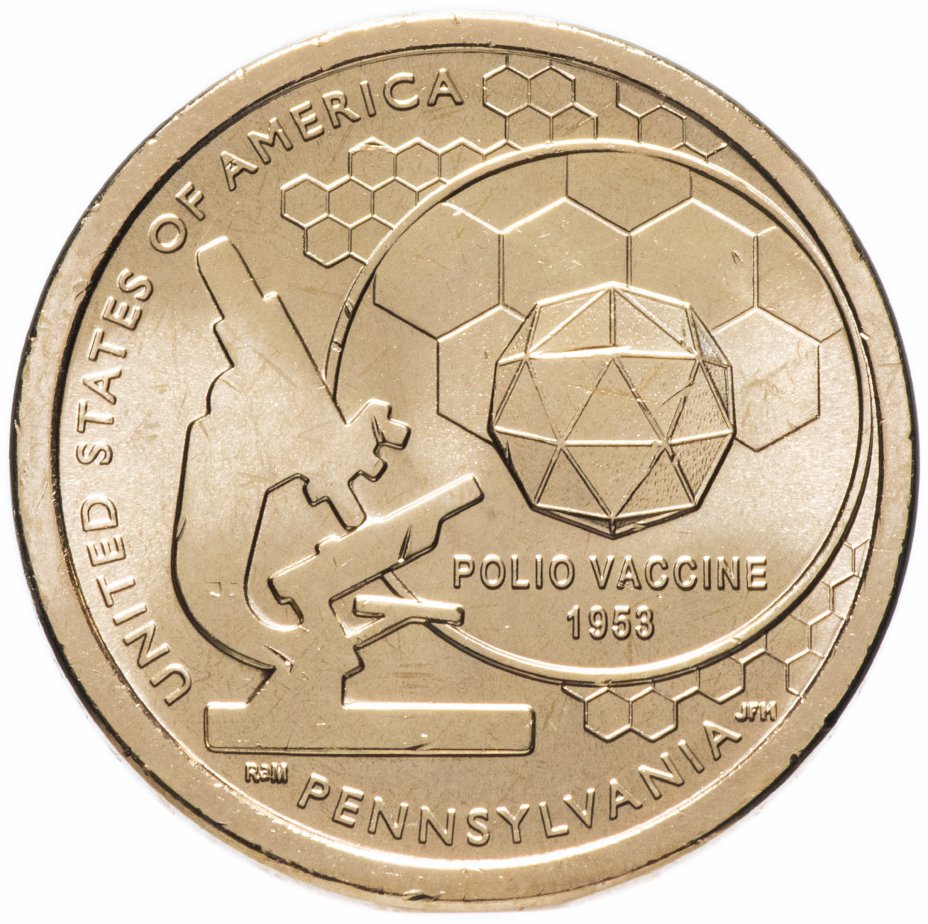 купить США 1 доллар (dollar) 2019 P "Американские инновации - Вакцина против полиомиелита"