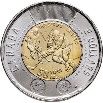 купить Канада 2 доллара 2022 "50 лет Суперсерии СССР — Канада"