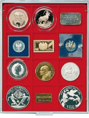 купить Бокс на 12 ячеек размером 66х66 мм (Lindner, Германия)