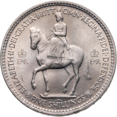 купить Великобритания 5 шиллингов 1953 "Коронация Королевы Елизаветы II" в оригинальной капсуле