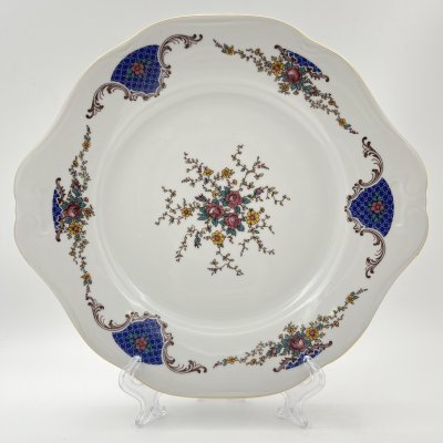 купить Блюдо с цветочным декором, фарфор, деколь, золочение, Bohemia (Neurohlau), Чехословакия, 1970-1990 гг.