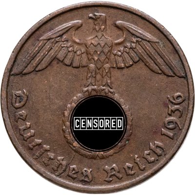 купить Германия (Третий рейх) 1 рейхспфенниг (reichspfennig) 1936