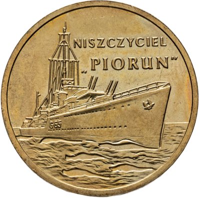 купить Польша 2 злотых (zlote) 2012 "Польские суда - Эсминец "Перун"