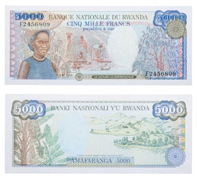 купить Руанда 5000 франков 1988