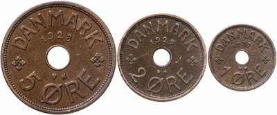 купить Дания, набор из 3 монет 1928-1937