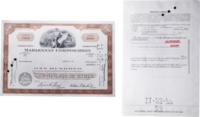 купить Акции США MARLENNAN CORPORATION, 1969