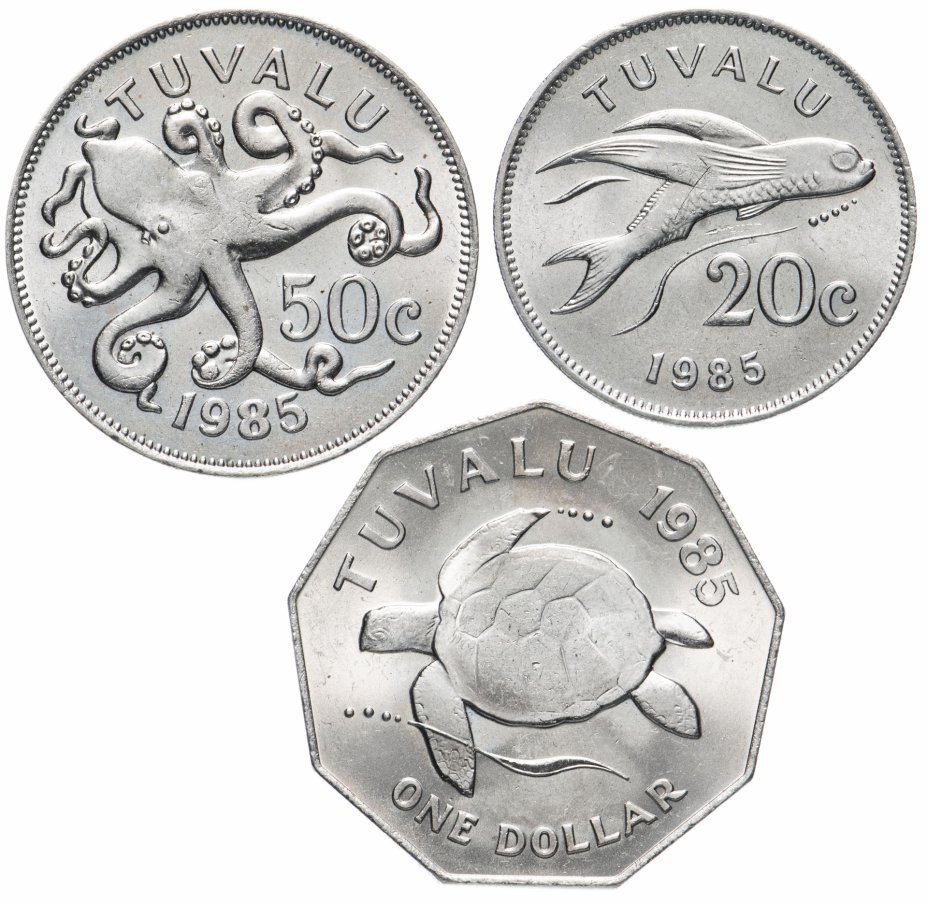 купить Тувалу набор из 3-х монет 1985