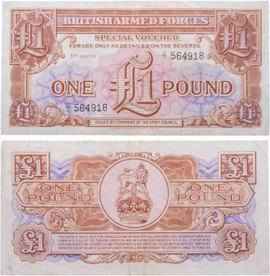 купить Великобритания 1 фунт 1948-1956 Военный ваучер