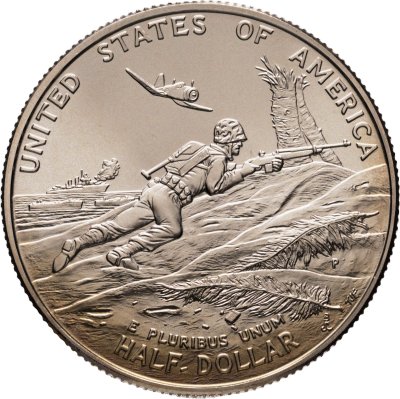 купить США 50 центов (1/2 доллара, half dollar) 1995 P "50 лет победы во Второй Мировой войне"