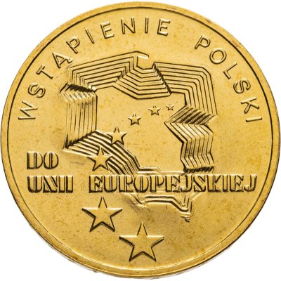 купить Польша 2 злотых 2004 "Присоединение Польши к Европейскому Союзу (Wstąpienie Polski do Unii Europejskiej)"