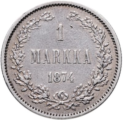 купить 1 марка 1874 S Российская Финляндия