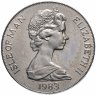 Купить Остров Мэн 1 крона 1983 "200 лет полету человека - Биплан"