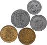 Купить Испания набор монет 1940-1966 (5 штук) Каудильо Франсиско Франко