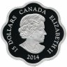 Купить Канада 15 долларов 2014 Китайский гороскоп - год Лошади лотус",  в футляре, с сертификатом