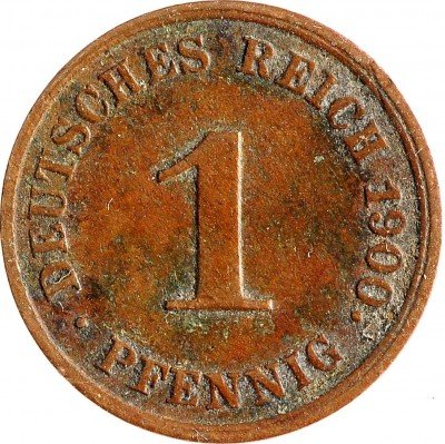 Купить Германия 1 пфенниг 1900 J