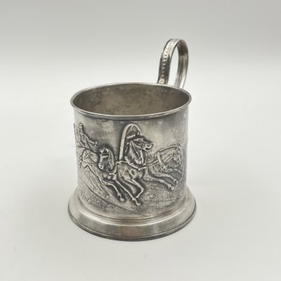 купить Подстаканник «Зимняя тройка», мельхиор (медь-никель), Мстерский завод художественных изделий «Ювелир», мельхиор (медь-никель), Мстерский завод художественных изделий «Ювелир», СССР, 1960-1990 гг.