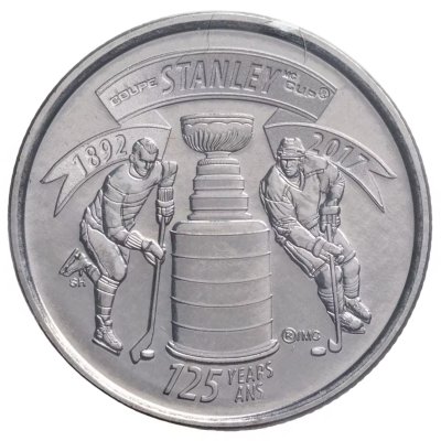 купить Канада 25 центов 2017 "125 лет Кубку Стенли" в запайке